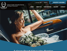 Tablet Screenshot of leisurecoastlimousine.com.au